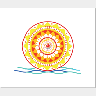 The Sun and the Sea Mandala Posters and Art